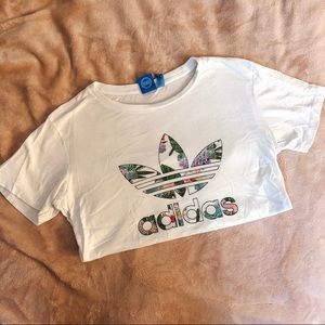 Adidas Originals Floral Trefoil Tee
